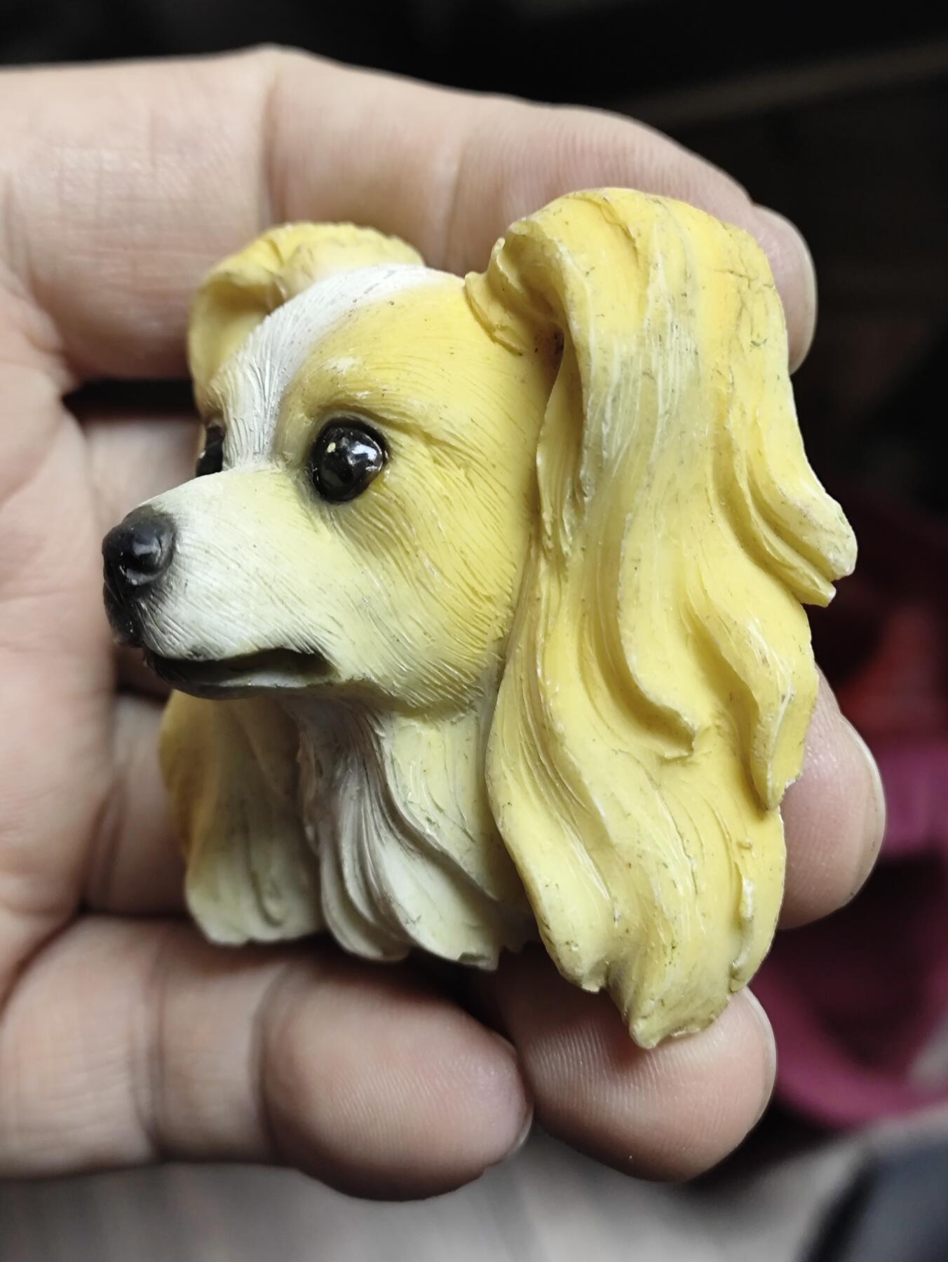 风光无限，精美冰箱贴A 查理士王小猎犬造型的创意磁性树脂冰箱贴‌