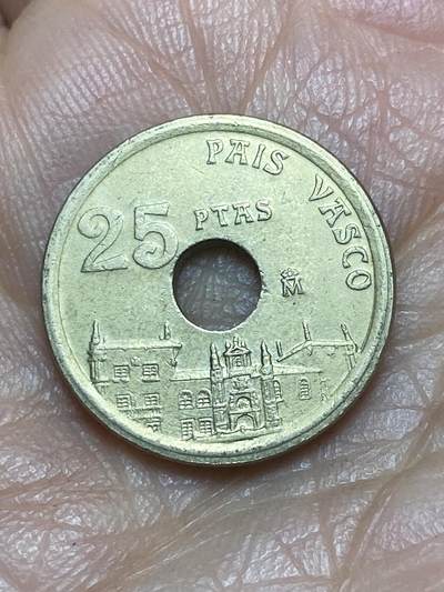 2026年第五场(总第一百七十四场）外国好品散币场(免佣金) - 西班牙🇪🇸1998年25比塞(巴斯克地区纪念币)