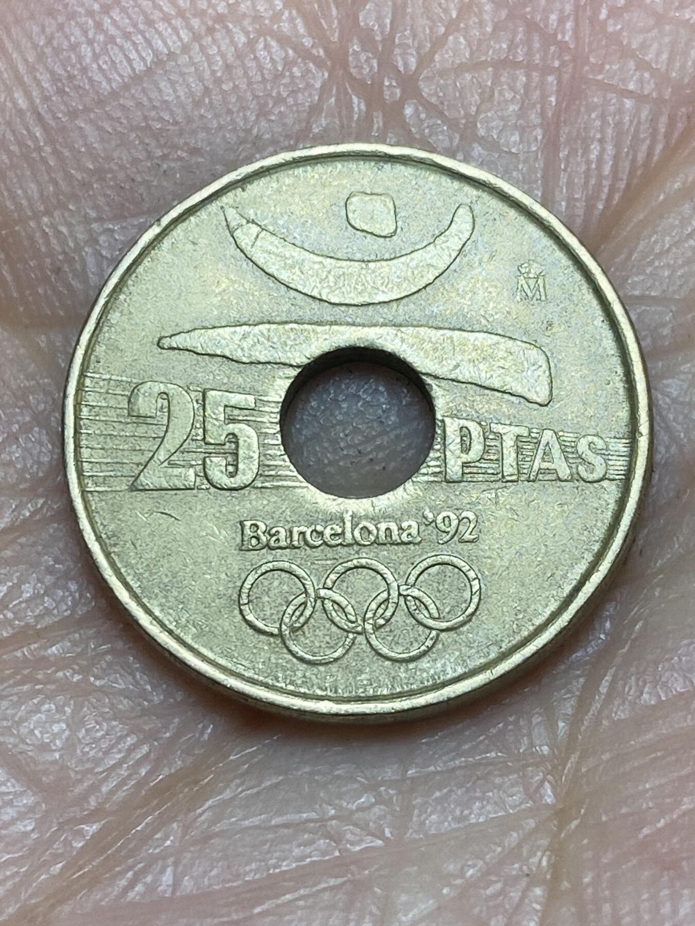 2026年第五场(总第一百七十四场）外国好品散币场(免佣金) 西班牙🇪🇸1990年25比塞塔(1992年巴塞罗那奥运会纪念币)