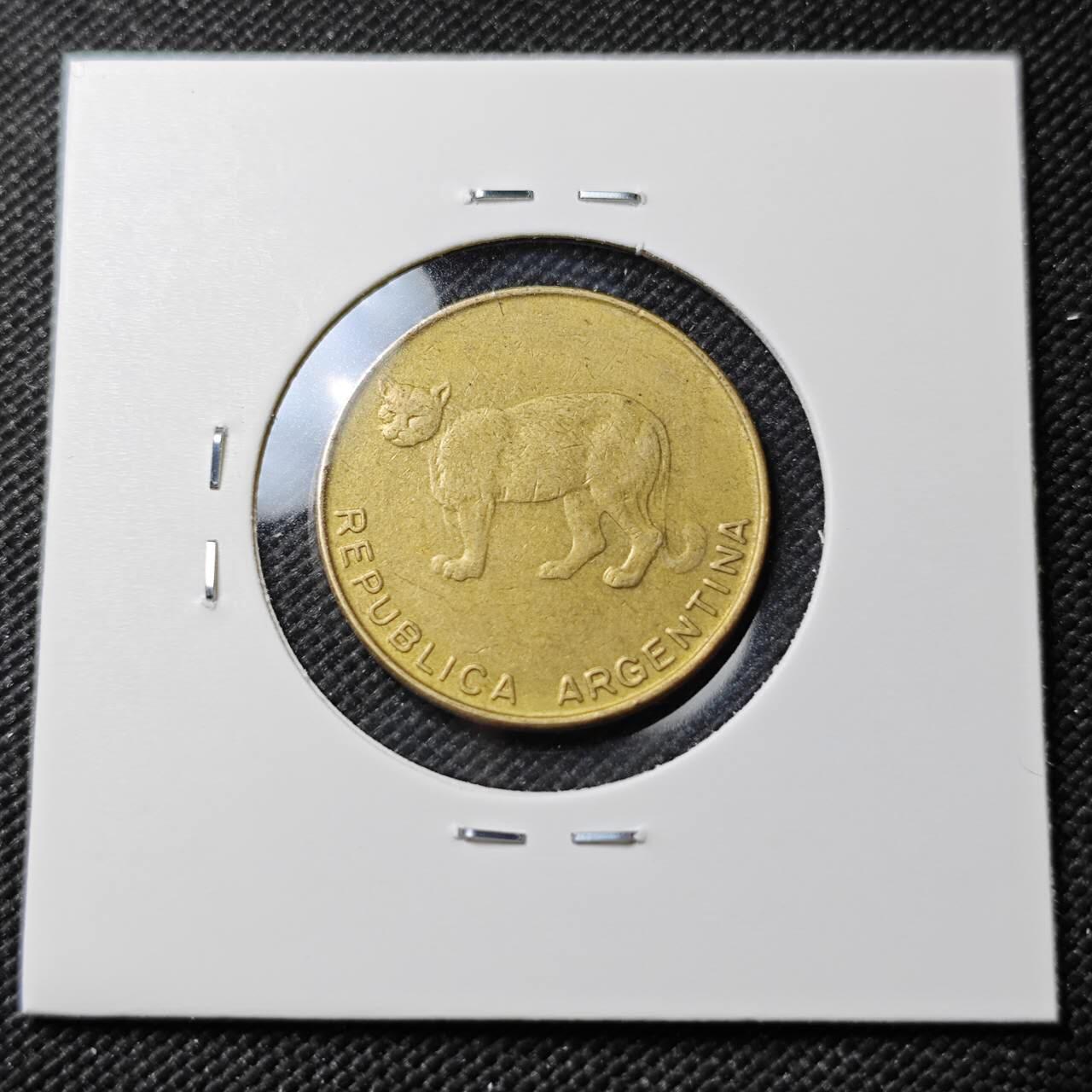 KK钱币收藏小铺  第387期  2月预留时间 周末发货  阿根廷5分 猫