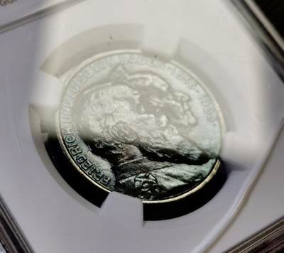 甄臻铺-世界币章拍卖（第46期）送拍享返佣金等优惠多多（1月10日精品场，敬请期待） NGC-AUD 1906年德国巴登金婚2马克银币,窖藏老深彩包浆