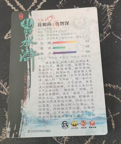 满200包邮！龙虎卡牌-七一场（满200元包邮，无佣金，每周六结拍，欢迎送拍） 半粗  龙耀水浒 - 异色鲁智深 (大套拆出)