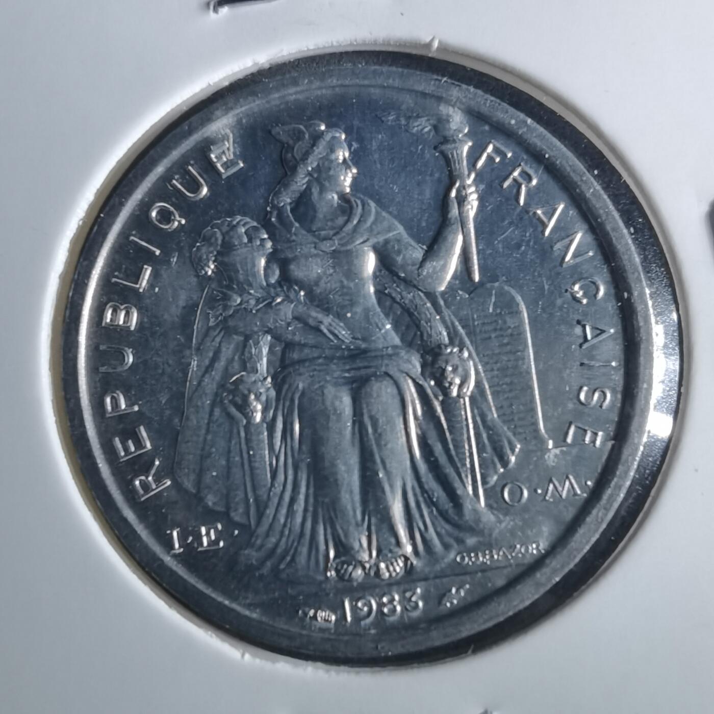 沼泽如烟--第956场 法属新喀里多尼亚1983年2法郎