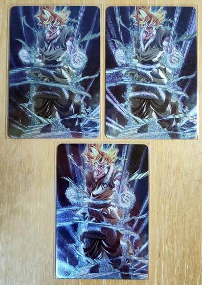 满200包邮！龙虎卡牌-七一场（满200元包邮，无佣金，每周六结拍，欢迎送拍） - 粗闪3张 龙珠系列 孙悟空三宫