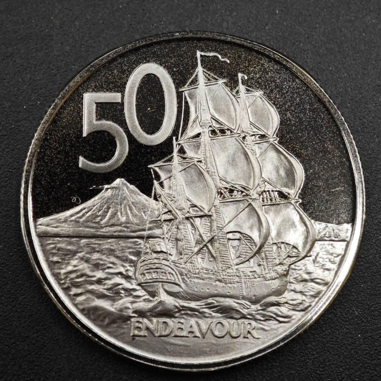 【淘币小摊】实时拍第八百四十三拍   散币场   满百包邮可预留二周 每周一统一发货   新西兰1974年50分精制镍币