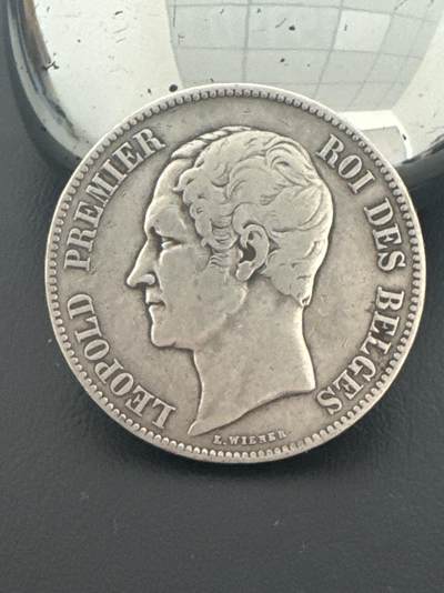 ❤️【币观天下】❤️ 第338期钱币拍卖- 2026.1.9周五晚上6点半场-长期征集拍品 - 比利时1850年利奥波德一世大银24.7克