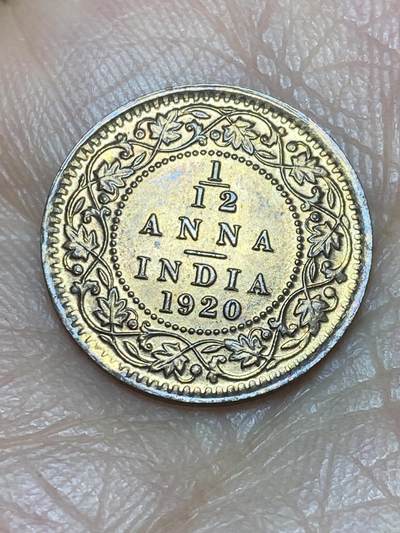 2026年第五场(总第一百七十四场）外国好品散币场(免佣金) - 原光好品–英属印度1920年1/12安娜(乔治五世时期，c版加尔各答造)