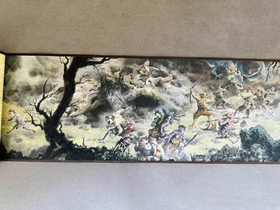 满200包邮！龙虎卡牌-七一场（满200元包邮，无佣金，每周六结拍，欢迎送拍） 【亲签】卷轴 一泡 - 二郎神与梅山六圣