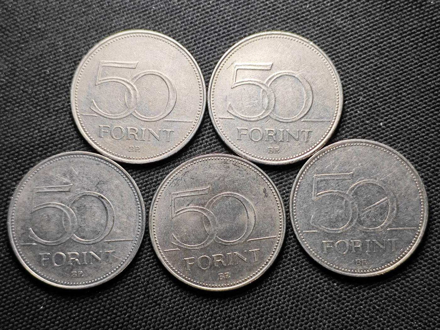 KK钱币收藏小铺  第387期  2月预留时间 周末发货  匈牙利50福林5枚