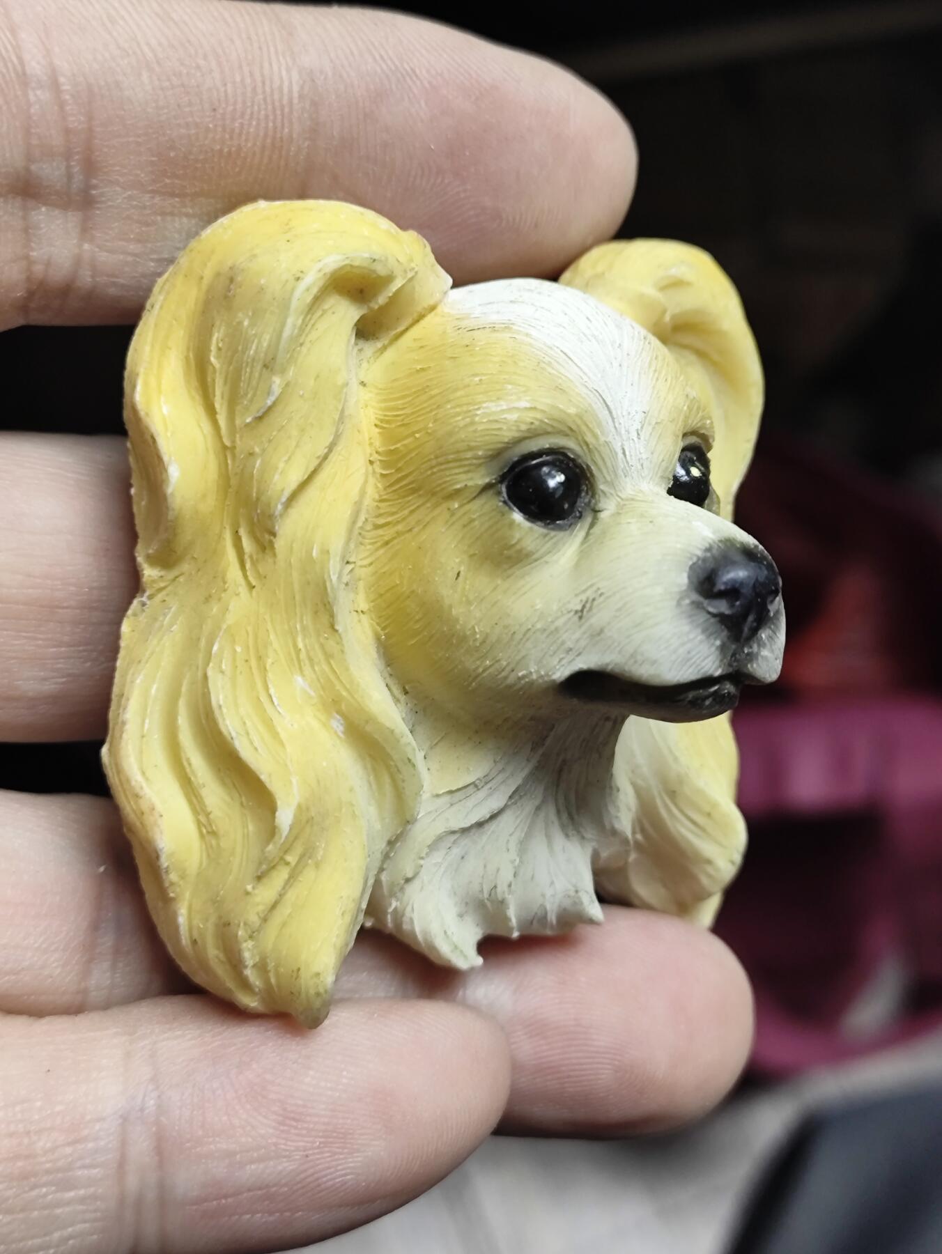 风光无限，精美冰箱贴A 查理士王小猎犬造型的创意磁性树脂冰箱贴‌