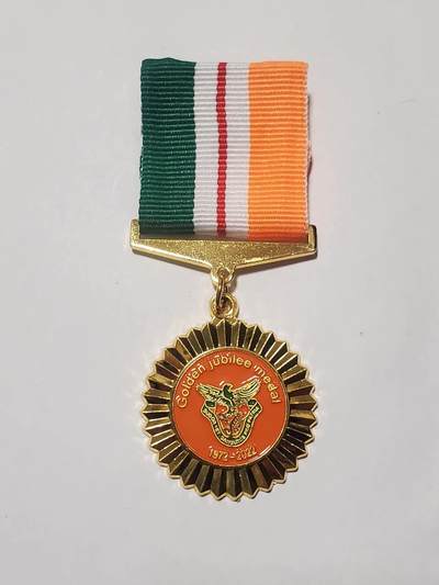 韵星假日拍卖第三十六期 -- Rimey Holidays Auction 36 - 赞比亚共和国国家服务金僖奖章 少见国家 铜镀金 非常厚重 库存品相