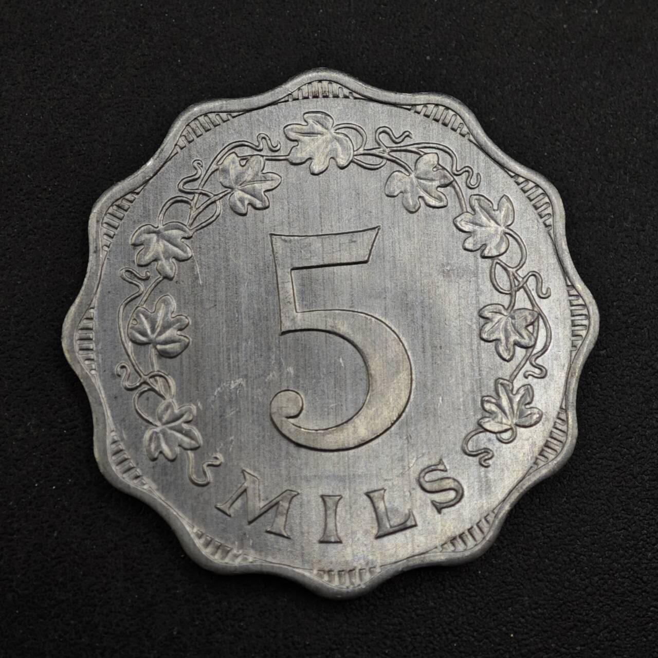 【淘币小摊】实时拍第八百四十三拍   散币场   满百包邮可预留二周 每周一统一发货   马耳他1972年5米尔铝币