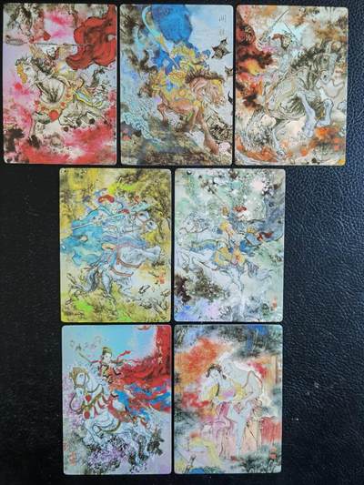 阳大大卡牌拍卖第92期（持续收拍品，周五晚上九点截拍，进群福利早知道） - 【五虎】莹彩意 墨染水浒 水浒五虎+月下偷情+仇琼英 彩闪7张