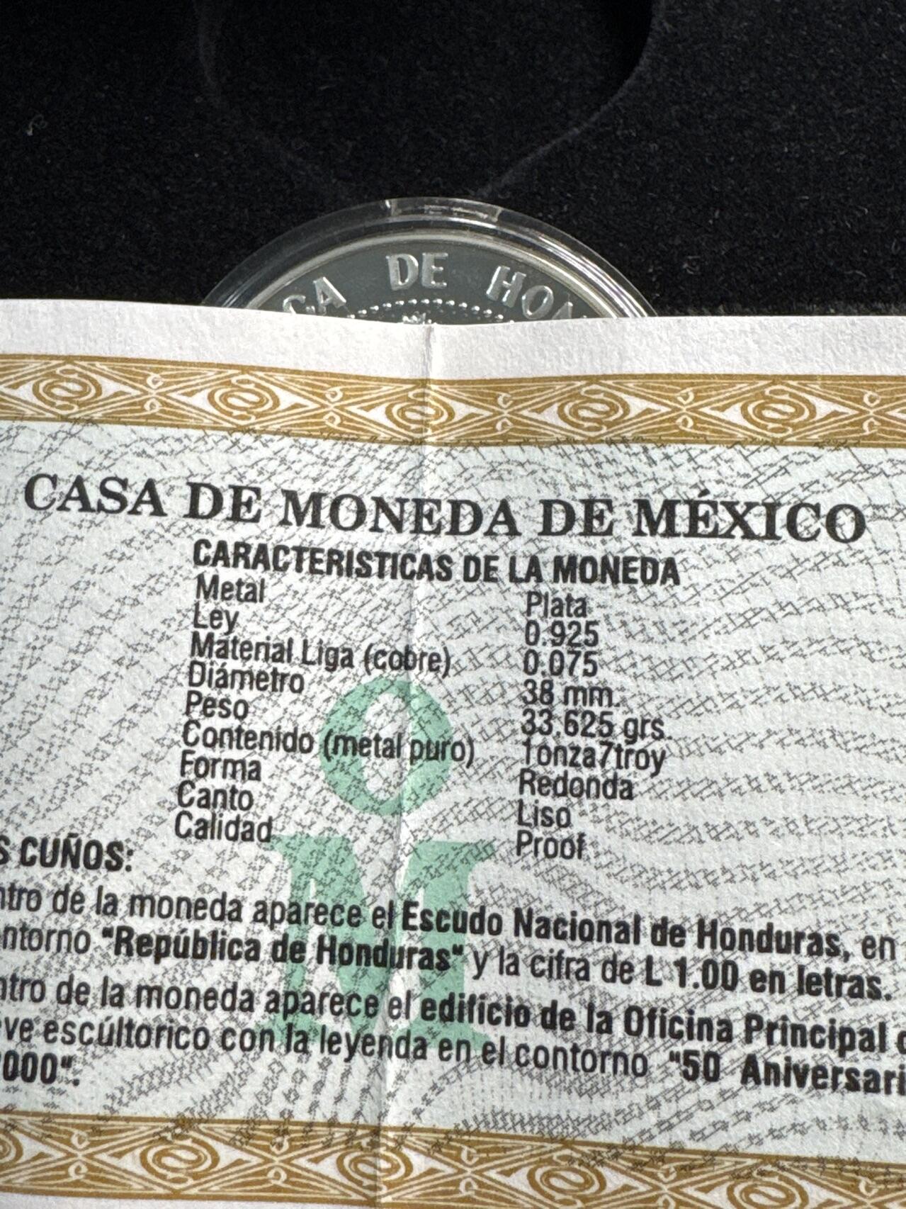 ❤️【币观天下】❤️ 第338期钱币拍卖- 2026.1.9周五晚上6点半场-长期征集拍品 罕见品种 洪都拉斯2000年国家中央银行成立五十周年纪念银币