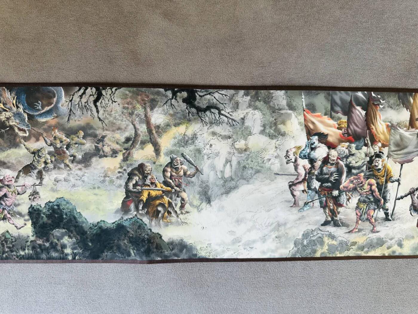 满200包邮！龙虎卡牌-七一场（满200元包邮，无佣金，每周六结拍，欢迎送拍） 【亲签】卷轴 一泡 - 二郎神与梅山六圣