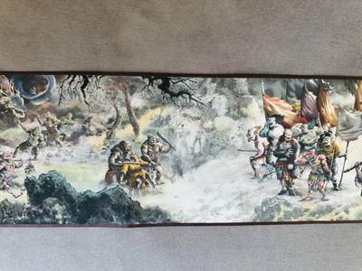 满200包邮！龙虎卡牌-七一场（满200元包邮，无佣金，每周六结拍，欢迎送拍） 【亲签】卷轴 一泡 - 二郎神与梅山六圣