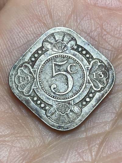 2026年第五场(总第一百七十四场）外国好品散币场(免佣金) - 荷兰🇳🇱1913年5分(威廉明娜女王时期，第二版首发年)