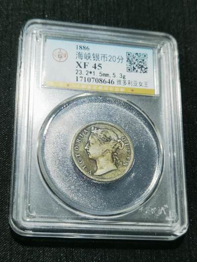 天下钱庄专场欢迎参拍 - 维多利亚海峡20分银币