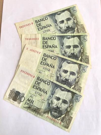 各国外币第108期 无佣金 - 西班牙1000比塞塔1979年 四张