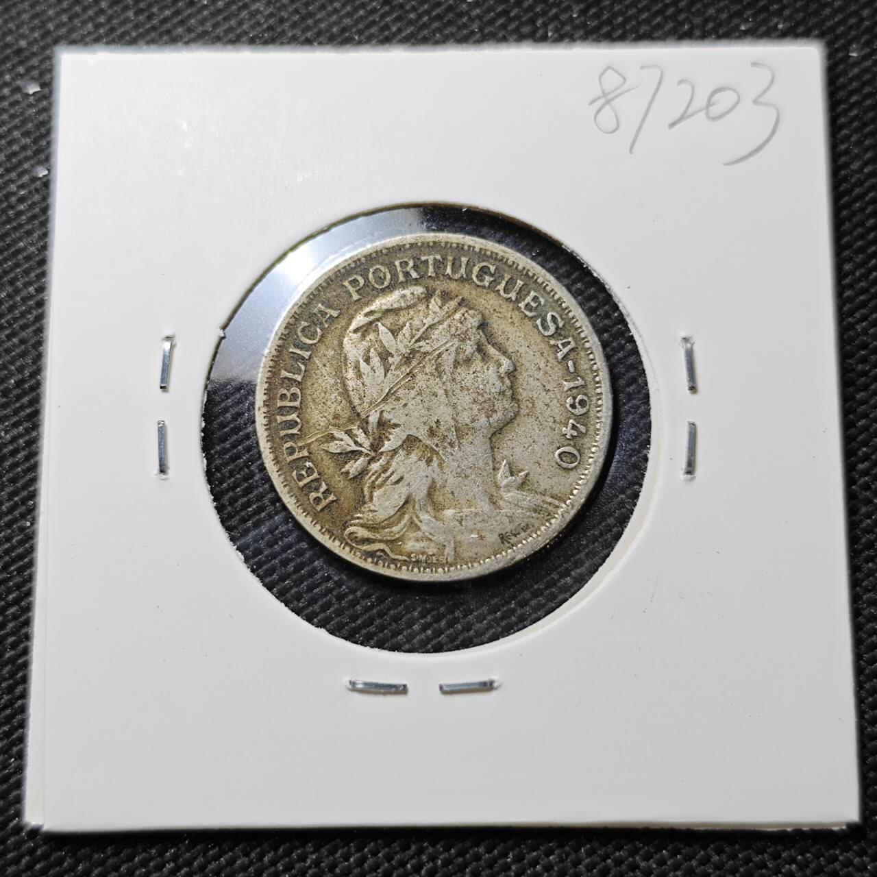 KK钱币收藏小铺  第387期  2月预留时间 周末发货  1940葡萄牙50分