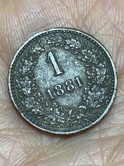 2026年第五场(总第一百七十四场）外国好品散币场(免佣金) - 奥地利帝国1881年1克鲁泽(奥匈帝国–弗朗茨·约瑟夫一世时期第二版关门年，无标)