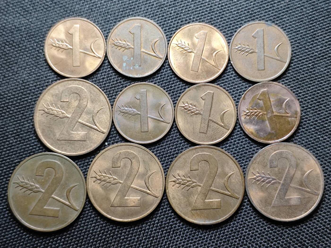 KK钱币收藏小铺  第387期  2月预留时间 周末发货  瑞士一组12枚铜币