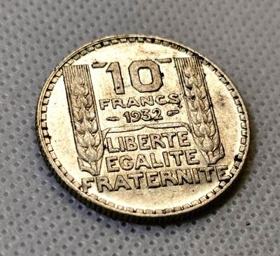 甄臻铺-世界币章拍卖（第46期）送拍享返佣金等优惠多多（1月10日精品场，敬请期待） AU原光 法国1932年自由女神10法郎银币 10克 680银