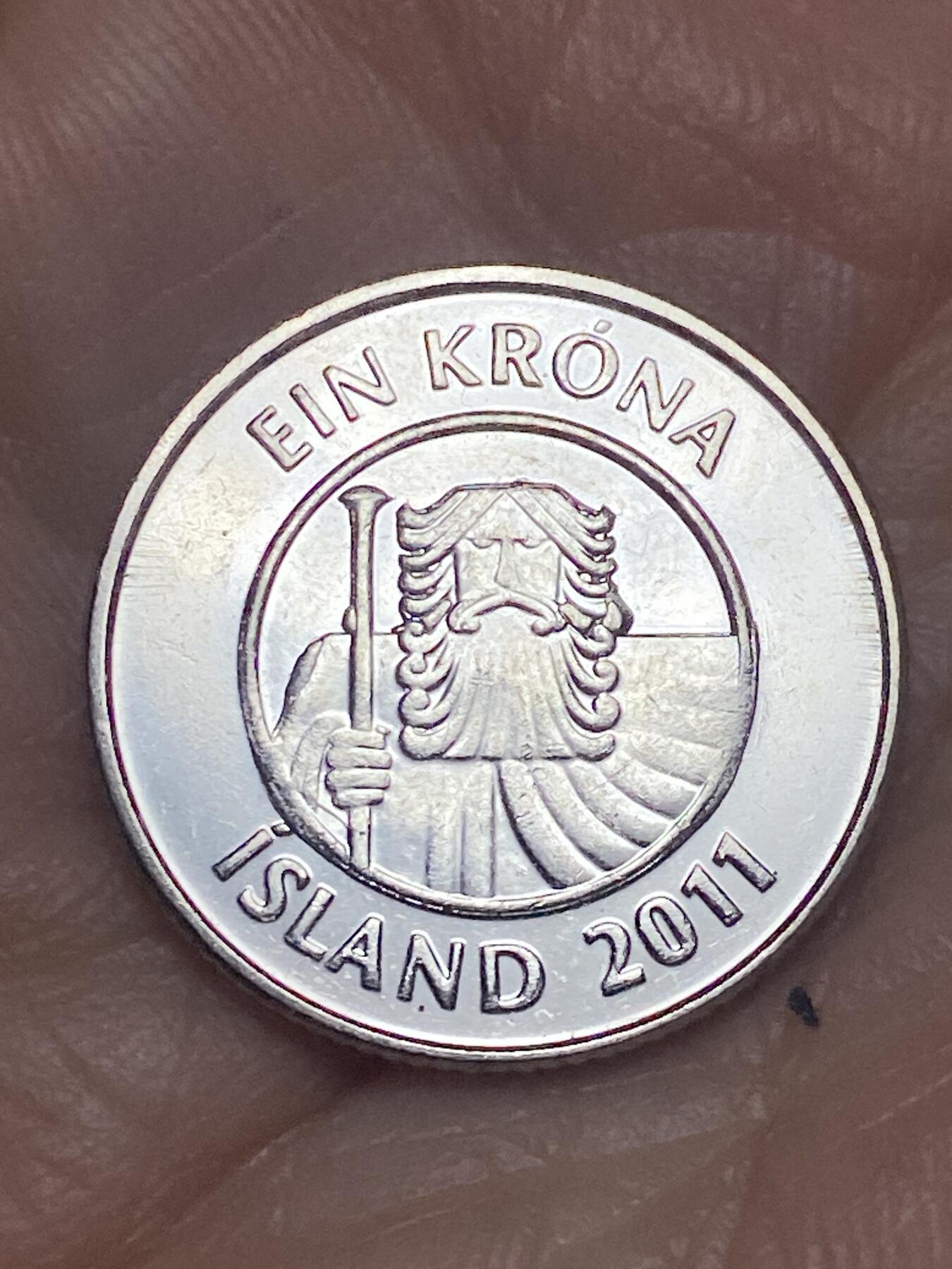 2026年第五场(总第一百七十四场）外国好品散币场(免佣金) 冰岛🇮🇸2011年1克朗(第二套第二版，镀镍钢材质有磁版)