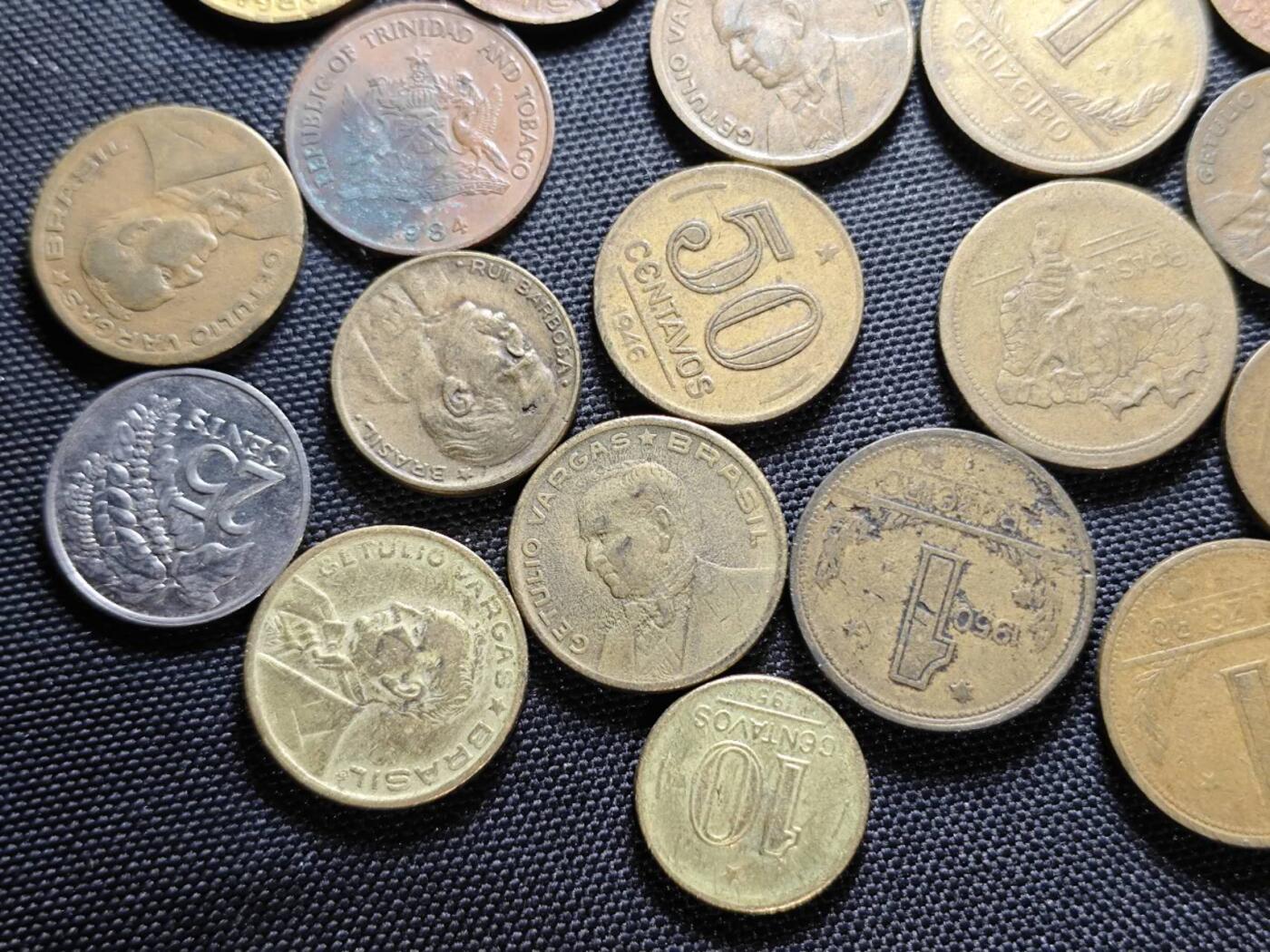 KK钱币收藏小铺  第387期  2月预留时间 周末发货  巴西一组22枚铜币