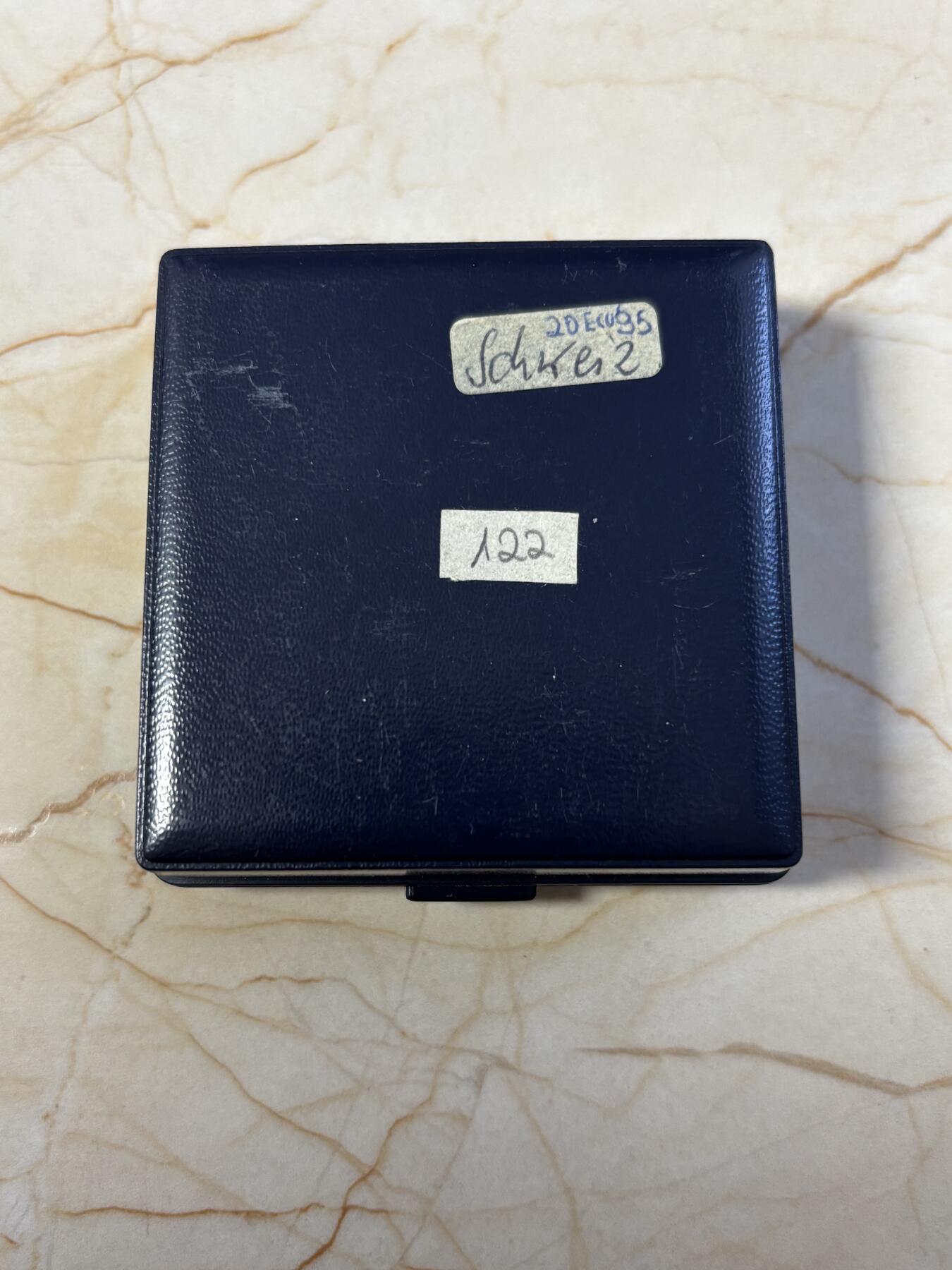 第187期拍卖 瑞士1995年航天航空展20埃居女神精制纪念银币带盒证书，925银，25克，边缘有氧化