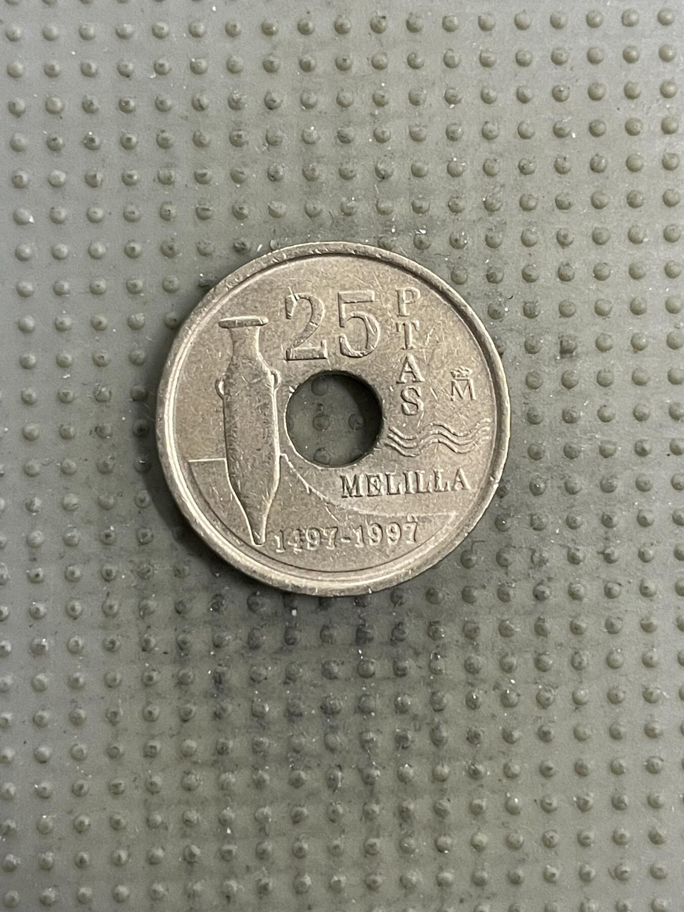 2026年第5场各国散币拍卖（总第155场） 西班牙1997年梅利利亚25比赛塔纪念币