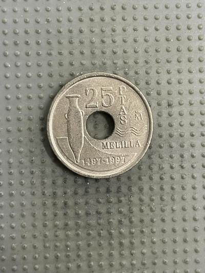 2026年第5场各国散币拍卖（总第155场） - 西班牙1997年梅利利亚25比赛塔纪念币
