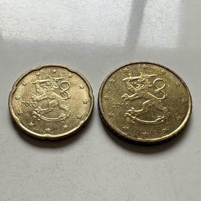 🌹外币初藏🌹🐯2026年第5场  每周二四六晚8️⃣点 接代拍 - 芬兰20/50欧分