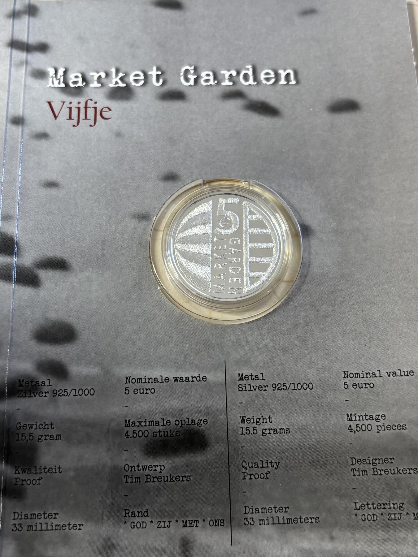 第187期拍卖 荷兰二战花园空降行动精制半盎司纪念银币