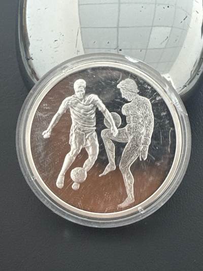 ❤️【币观天下】❤️ 第338期钱币拍卖- 2026.1.9周五晚上6点半场-长期征集拍品 - 希腊2004年奥运会足球银币34克925银