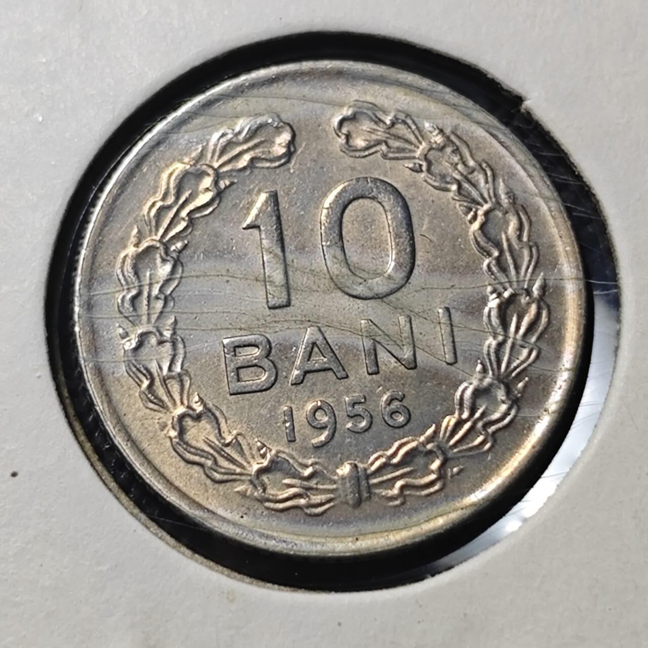 KK钱币收藏小铺  第399期  百期特拍（四拍之三）2月预留时间 周末发货  1956罗马尼亚10巴尼 好品镍币