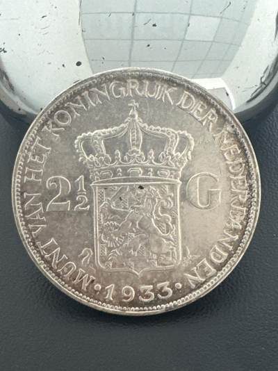 ❤️【币观天下】❤️ 第338期钱币拍卖- 2026.1.9周五晚上6点半场-长期征集拍品 - 荷兰1933年2.5G银币25克720银