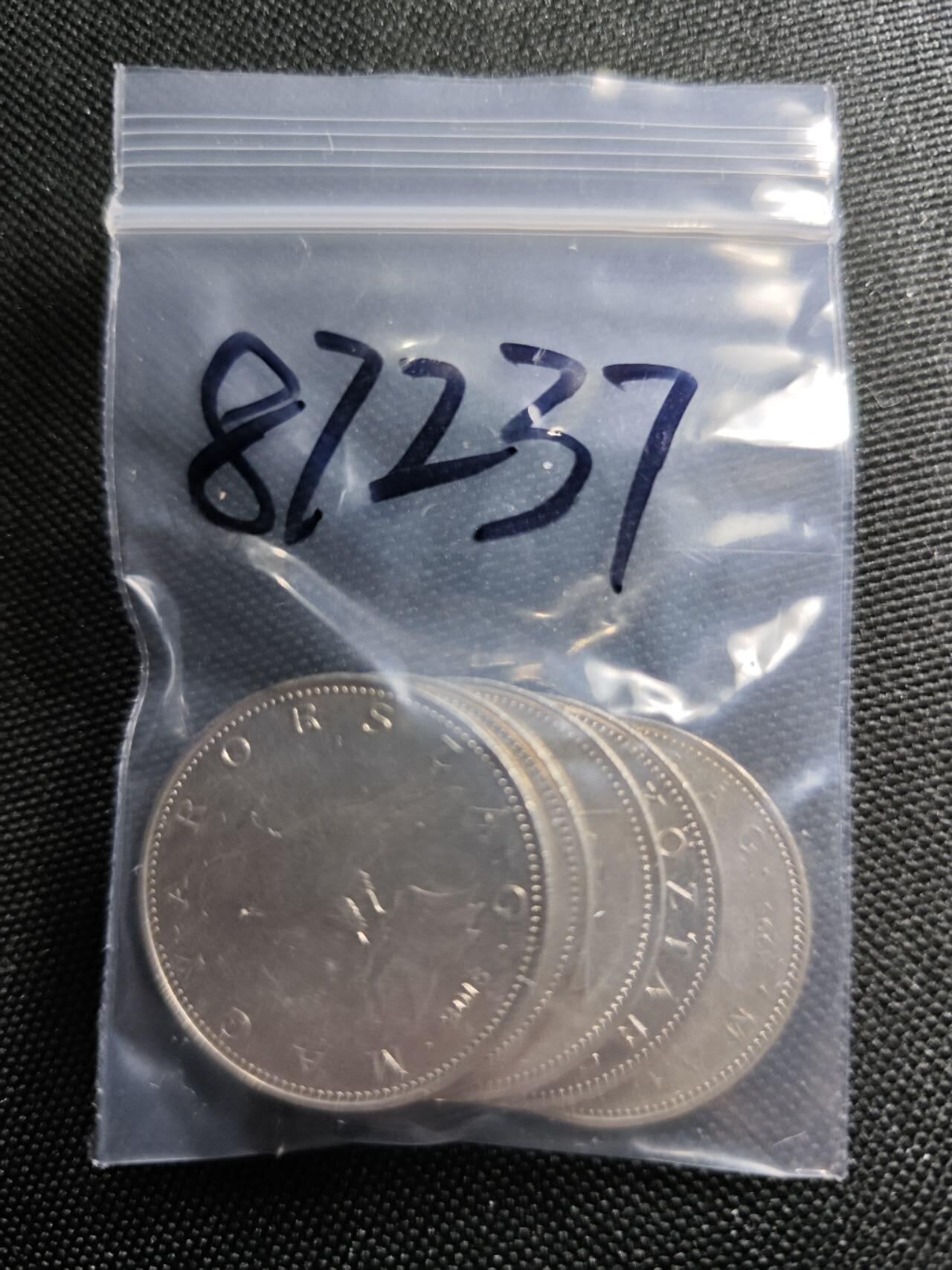 KK钱币收藏小铺  第387期  2月预留时间 周末发货  匈牙利50福林5枚