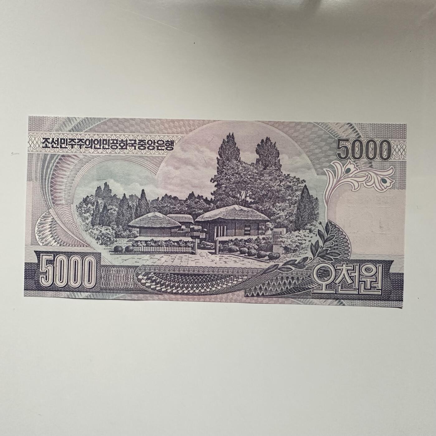 🌹外币初藏🌹🐯2026年第5场  每周二四六晚8️⃣点 接代拍 朝鲜2007年金日成诞辰95周年 加字版¥5000纪念钞