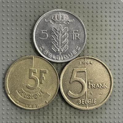2026年第5场各国散币拍卖（总第155场） - 比利时5法郎3枚