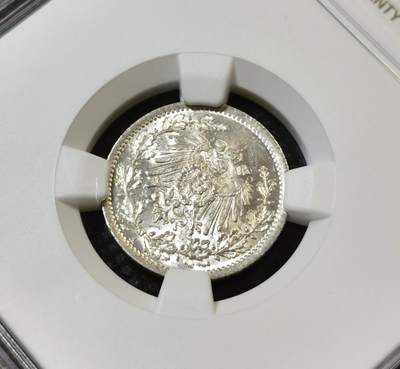 甄臻铺-世界币章拍卖（第46期）送拍享返佣金等优惠多多（1月10日精品场，敬请期待） NGC-MS63 1915年德国1/2马克，少见A厂