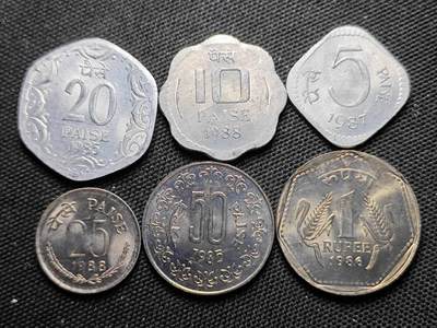 KK钱币收藏小铺  第387期  2月预留时间 周末发货 -  印度套币 好品