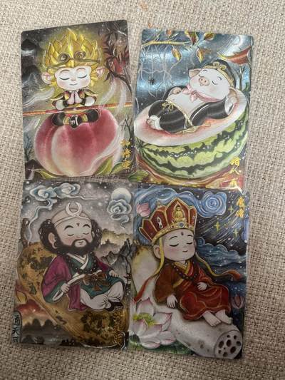 欢迎送拍、零成本上架，释放现金流，合理分配上拍卡品 - 【折光】红月 师徒四人 墨婉文化