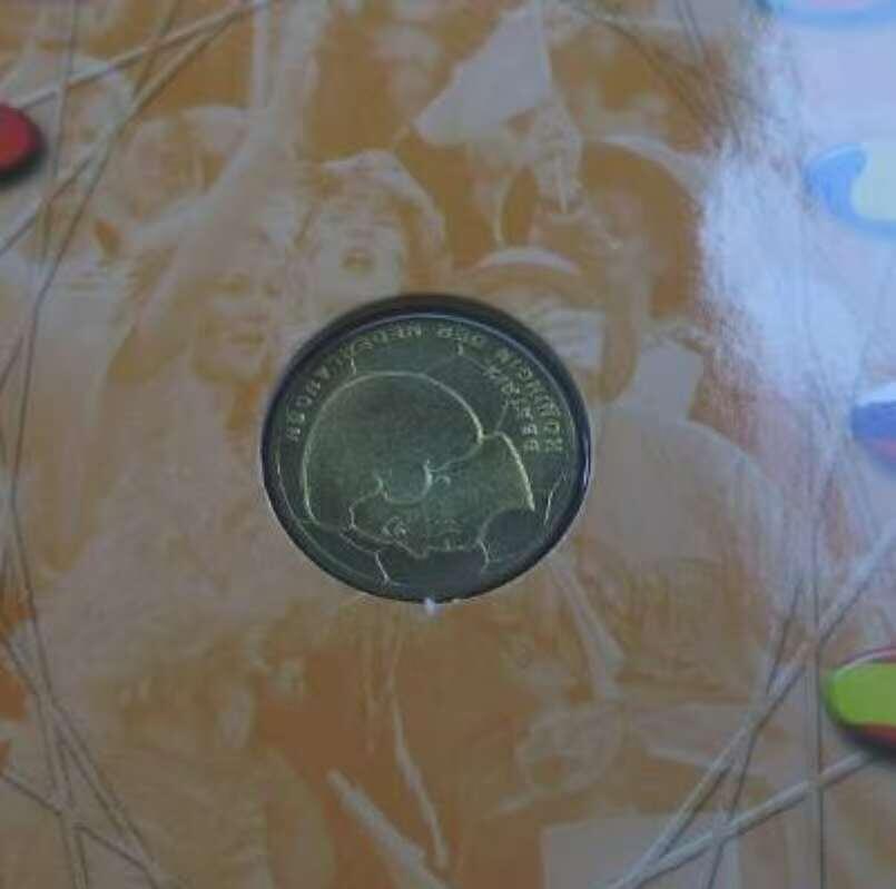 【币将精彩】世界钱币拍卖（2026-2-4） 荷兰2000年欧锦赛5盾纪念铜币造币厂卡币