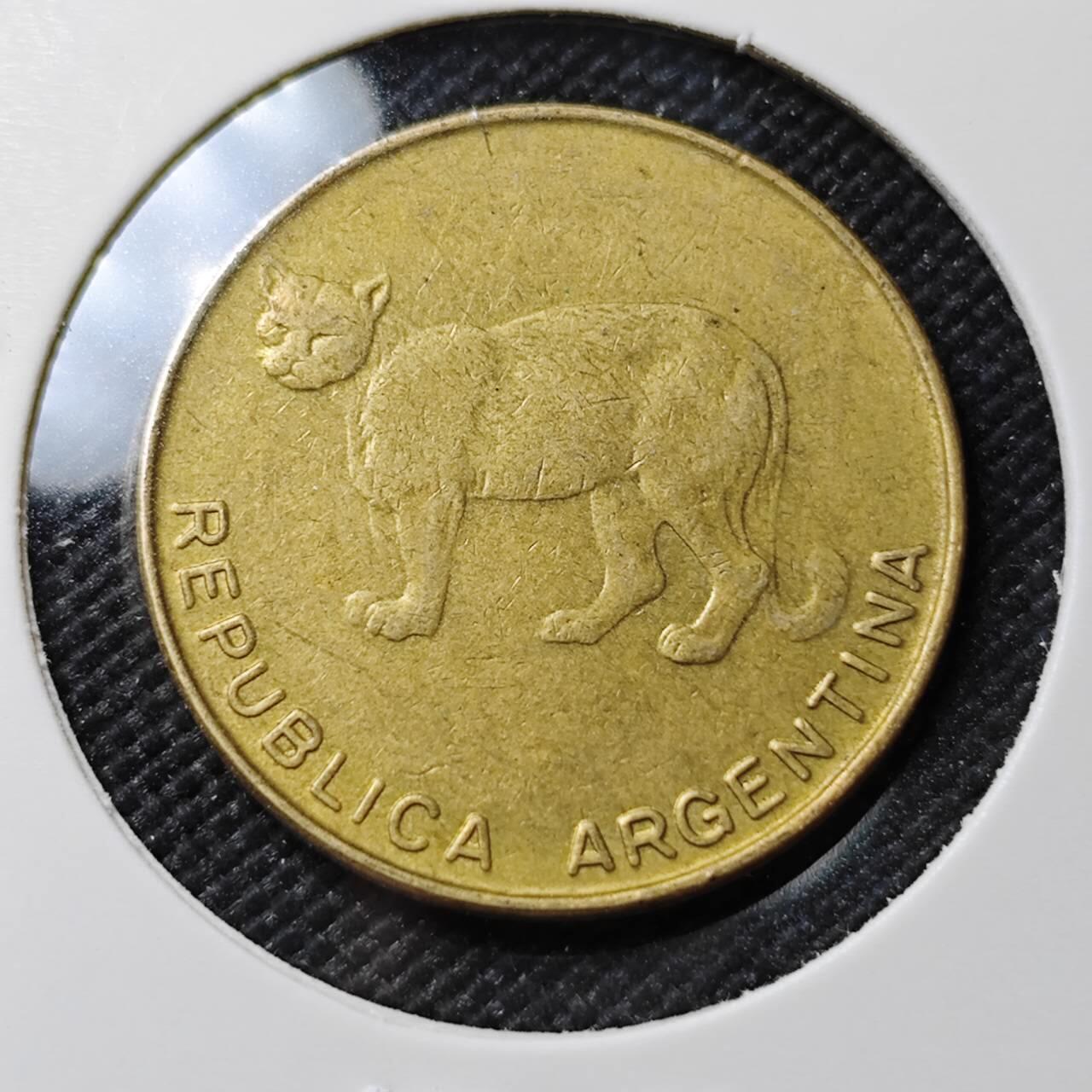 KK钱币收藏小铺  第387期  2月预留时间 周末发货  阿根廷5分 猫