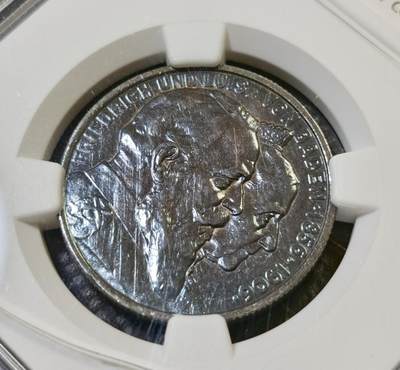 甄臻铺-世界币章拍卖（第46期）送拍享返佣金等优惠多多（1月10日精品场，敬请期待） NGC-AUD 1906年德国巴登金婚2马克银币,窖藏老深彩包浆