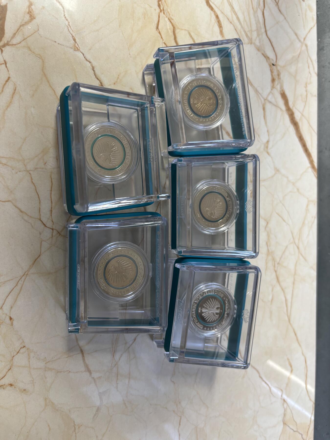 第187期拍卖 德国2020年地球气候带4亚寒带蓝绿环精制币5枚