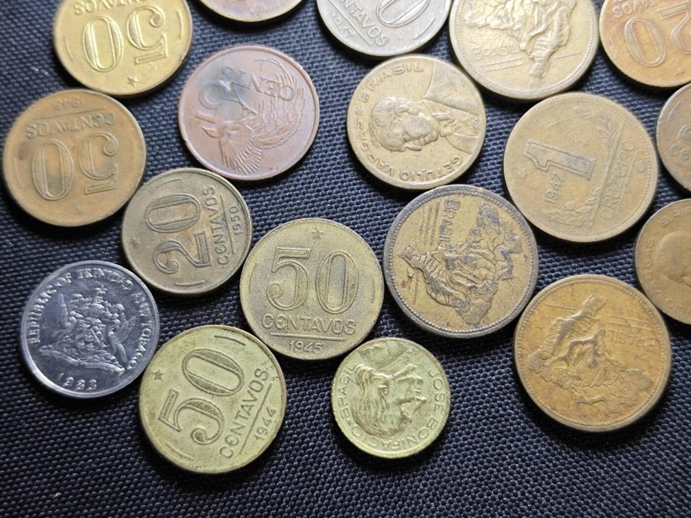 KK钱币收藏小铺  第387期  2月预留时间 周末发货  巴西一组22枚铜币