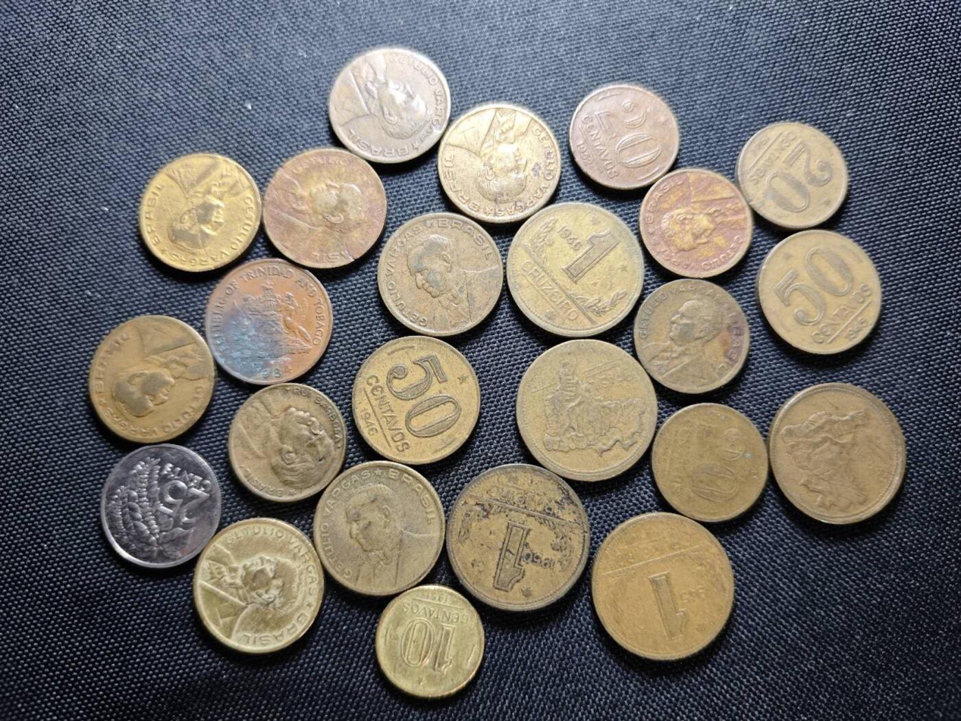 KK钱币收藏小铺  第387期  2月预留时间 周末发货  巴西一组22枚铜币