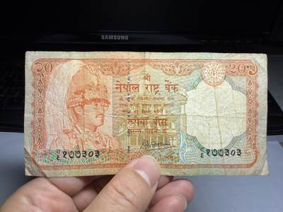 2026年集古藏今外币拍卖第一期-第3场—（总第300拍-纸币专场），本期拍完结算一次，发货时间2-3天，休息几天后继续新的一期拍卖。 - 尼泊尔20卢比